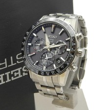 SEIKO Seiko ASTRON Astron SBXC 003 Men's Solar Radio Wae Watch Black Dial