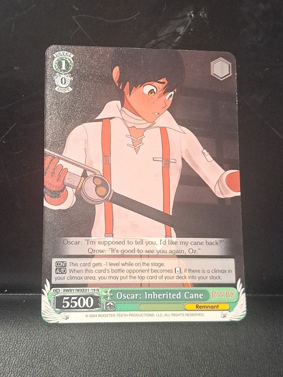 Oscar Inherited Cane RWBY WXE01-19 Weiss Schwarz RWBY Premium Card