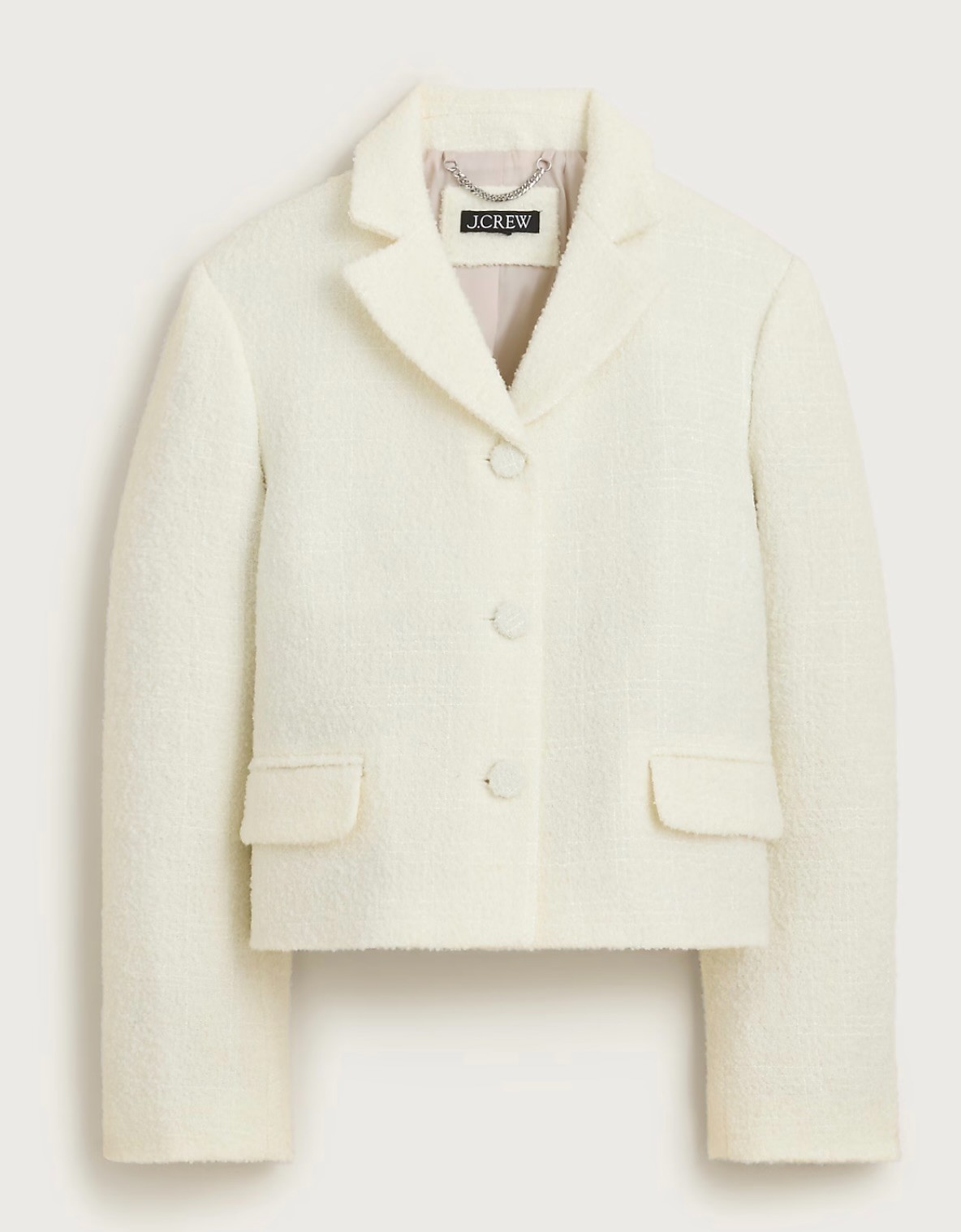 J.CREW LENORE LADY BLAZER IN BOUCLE TWEED SIZE 16 IVORY CS649