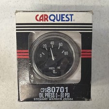Stewart Warner 82304 Deluxe 2-116 In Elec Oil Pressure Gauge 0-80 Psi