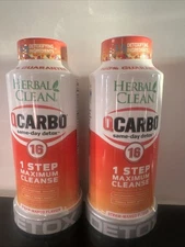 2-Pack Herbal Clean Qcarbo16 Same-day Detox, 16oz - Straw-Mango Flavor