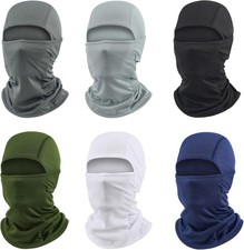 6 Packs Ski Mask Sun UV Protection Hood Breathable, One Size, 6pcs Color M