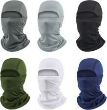 6 Packs Ski Mask Sun UV Protection Hood Breathable, One Size, 6pcs Color M 