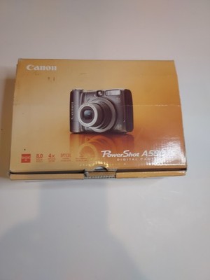 Canon PowerShot A590 IS 8MP Digital Camera Original Box Tested 