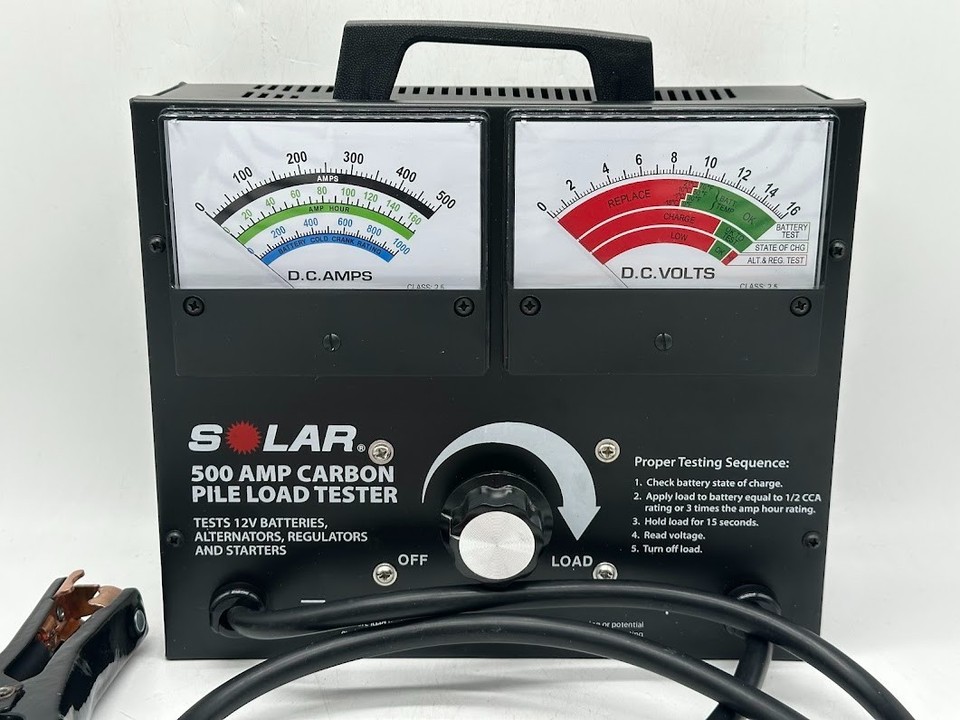 Solar 1874 500 Amp Carbon Pile Battery Load Tester