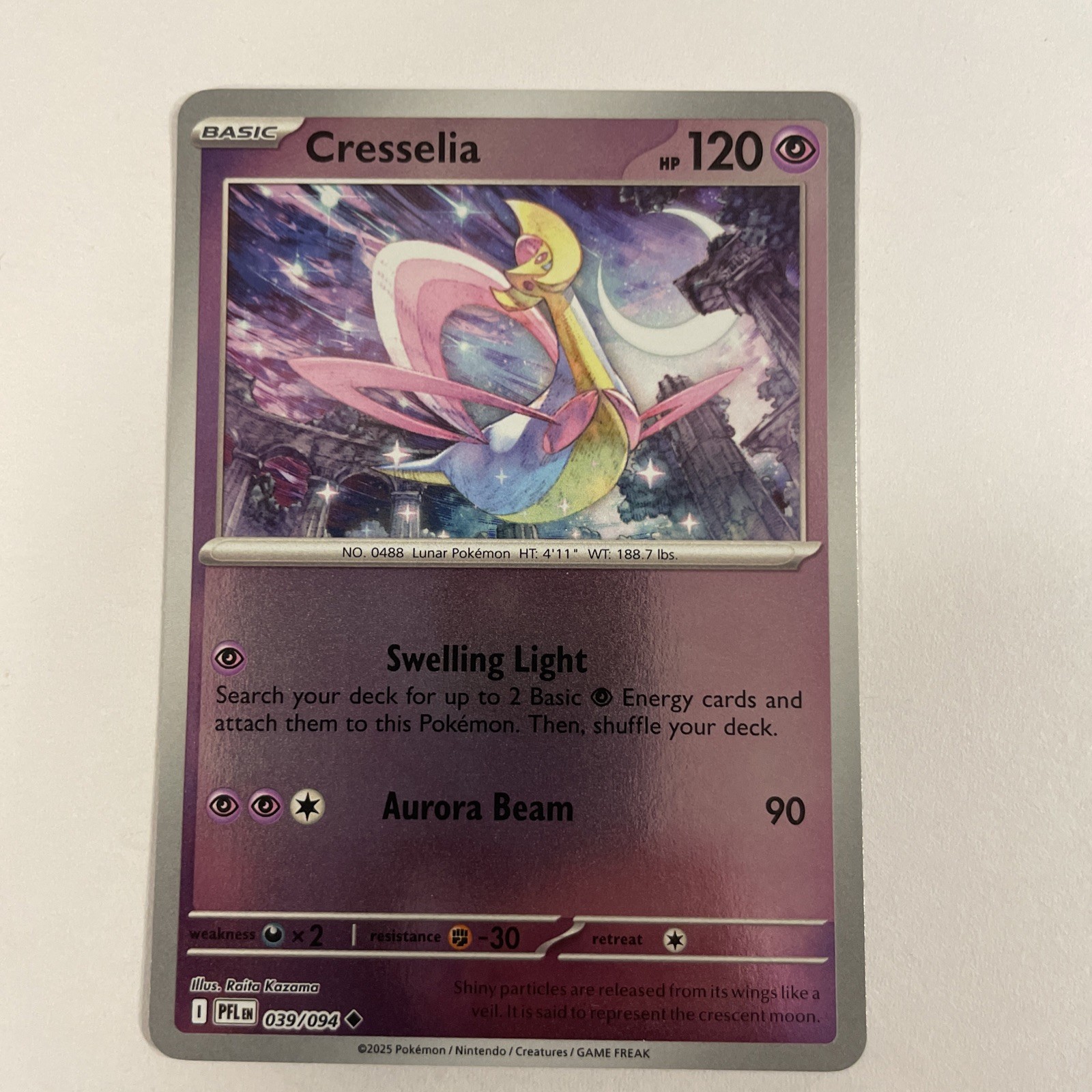 Cresselia 039/094 - Reverse Holo - Pokémon TCG: Phantasmal Flames - NM