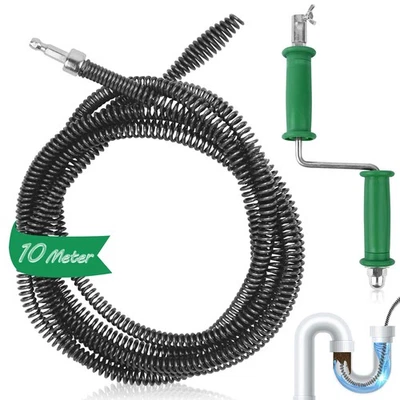 Rohrreinigungsspirale Abflussreiniger Spirale Abfluss Rohrreinigung 10m × 10m...