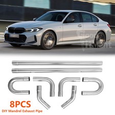 8pcs 2.5 Custom Mandrel Exhaust Pipe Straight U Bend Kit For M340i 330i 19-25 8pcs 2.5 Custom Mandrel Exhaust Pipe Straight U Bend Kit For M340i 330i 19-25