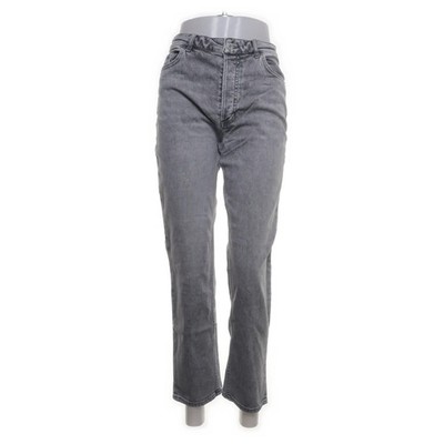 H&M, Jeans, Größe: 38, Grau, Baumwolle/Elasthan/Polyester, Einfarbig, Denim #tw3
