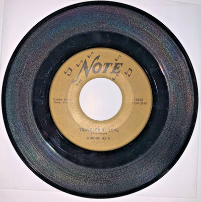 45 RPM Ronnie Haig NOTE 10010 Don't You Hear me Calling Baby Traveler Of Love VG