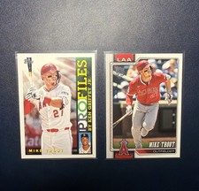 Topps 2026 Series 1 Profiles/Base MLB Baseball Mike Trout 2 card lot.
