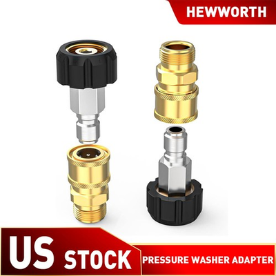 #ad Quick Connect Set 4PCS M22 14mm to 3 8quot; High Pressure Washer Fittings For Pump $15.57