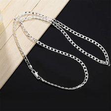 Men'S 925 Sterling Silver Necklace 2/4/6/8/10/12MM 40-75Cm Face Chain Necklace L - Image 5