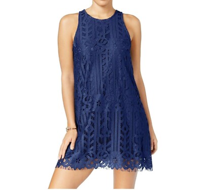 Speechless Womens Lace Sleeveless Cocktail Dress Navy XS Speechless Womens Lace Sleeveless Cocktail Dress Navy XS