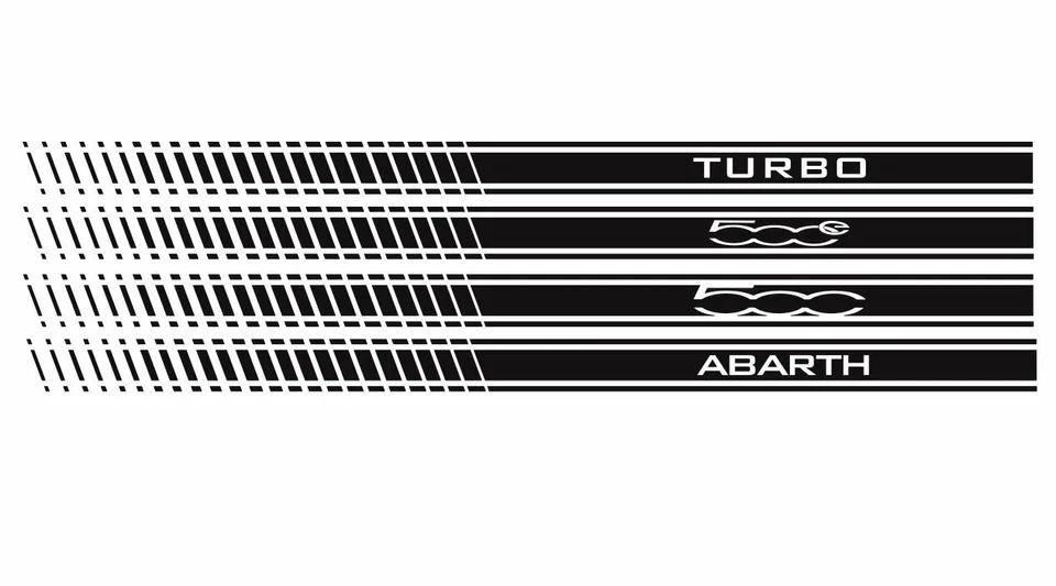 Rayas Se Adapta a: Fiat 500 Calcomanía de Vinilo Personalizada Gráficos Estilo Abarth Rayas Laterales 3M Foto 4 de 4