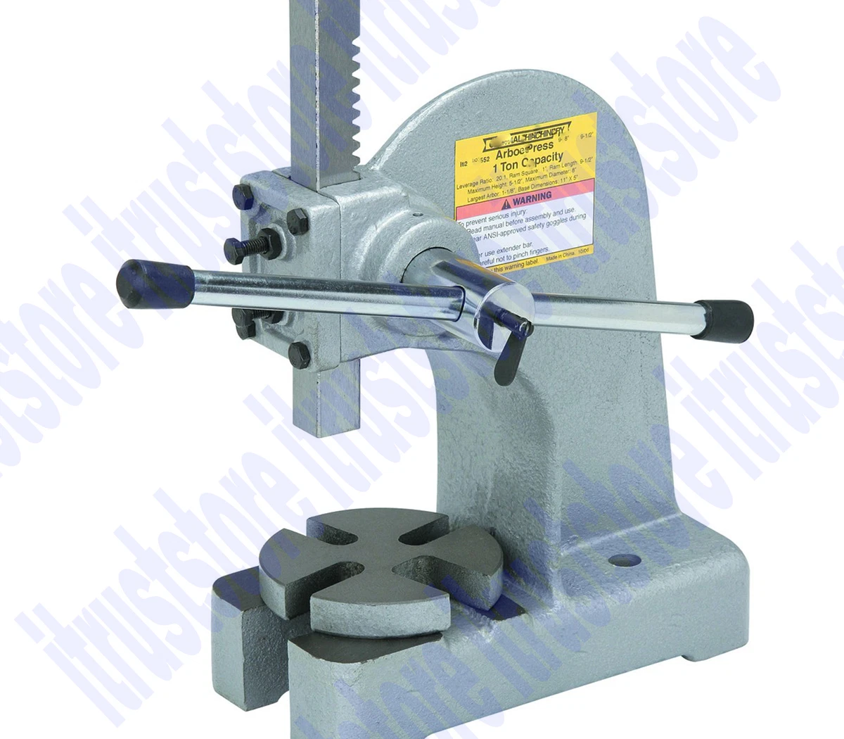 1 TON CAST IRON BENCH MOUNT MOUNTED HAND OPERATED ARBOR BEARING