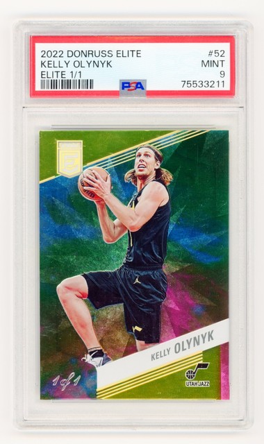 Kelly Olynyk 2022 Panini Donruss Elite Nebula 1/1 PSA 9 Jazz