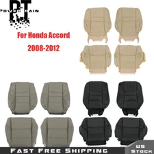 Leather Seat Cover For Honda Accord 2008 2009-2012 Passenger Driver Bottom Top
