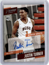 2021 Panini Chronicles Prestige Bonus Shots Justin Turner RC Auto Bowling Green
