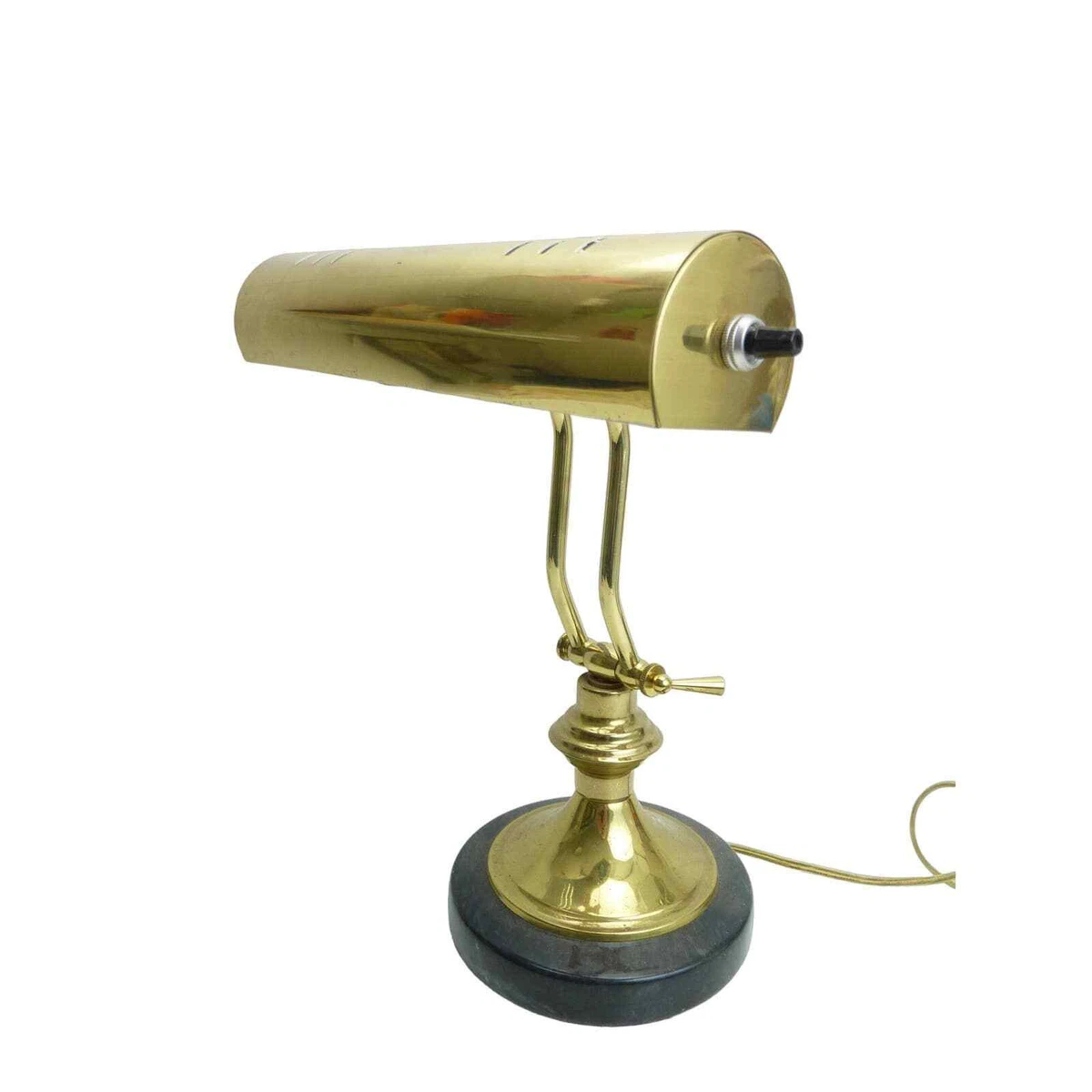 Vintage Marble Base Solid Brass Piano Lamp Desk Lamp Adjustable