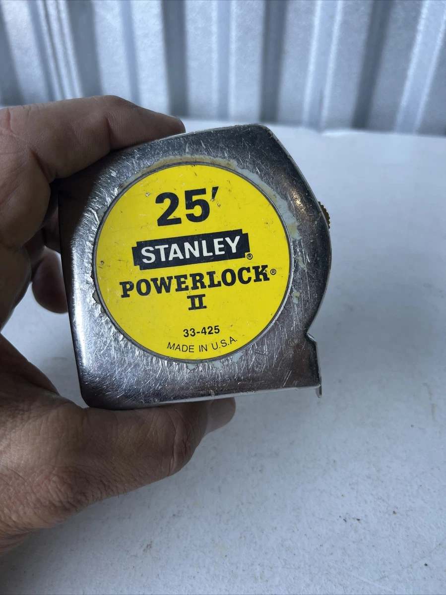 Vintage Stanley Powerlock II 25 Tape Measure 33 425 MADE IN USA 34a