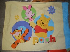 Disney yellow Pooh, Piglet, Tigger pillowcase 100 cotton MINT BRIGHT