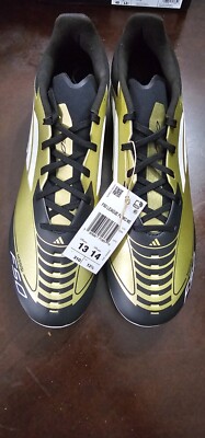 Adidas F50 League FG MG Messi Black Gold Cleats Men's Size 13 IG9274