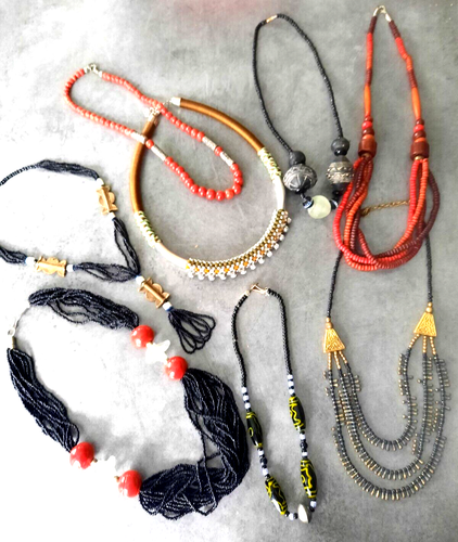 Lot Bijoux Fantaisie + Collier Ethnique – Laiton Multicolore