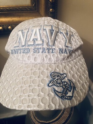 Navy United States Navy women white ball cap visor one size 