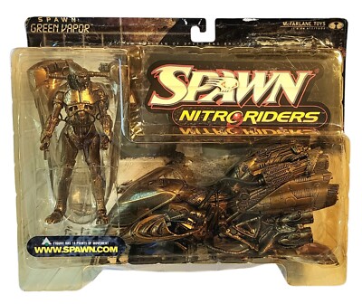 Spawn Nitro Riders Spawn Series 16 Nitro Riders Green Vapor 1999 Gold Variant McFarlane ...
