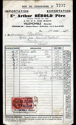 VILLEMOMBLE (93) SUPPLIES for BIKES & AUTOMOBILES ''Arthur HEROLD'' in 1948
