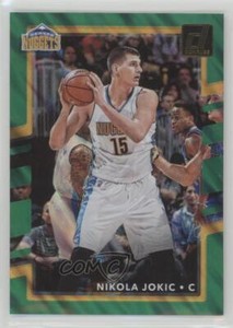 2017 Panini Donruss Basketball Green Flood Nikola Jokic #37