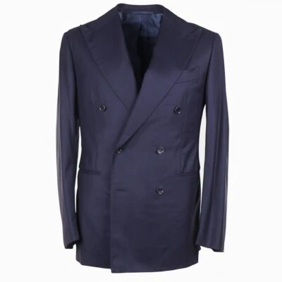Stile Latino Napoli Trim-Fit Solid Navy Blue Extrafine Wool Suit 38R (Eu 48) NWT - Image 1 of 4
