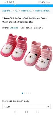 SOLE Gavena 2 Pairs of Baby Girl Slipper Socks Indoor Toddler Girls Slippers