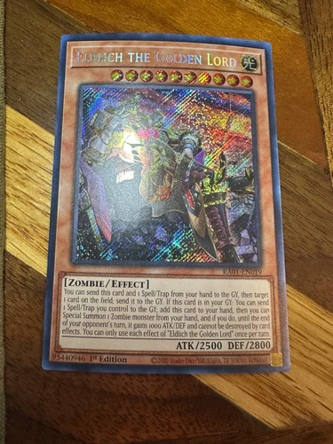 Eldlich the Golden Lord RA01-EN019 1st Edition Secret Rare NM + BONUS