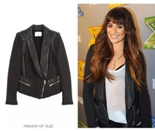 Iro Ashby Black Textured Jacket Size Fr40 Uk12