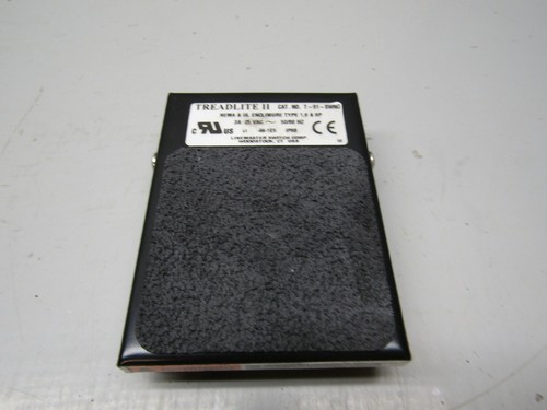 Linemaster T-91-SWANO38S Foot Switch - Stainless Steel, Momentary, SPST, 8ft Cord, 3A 125-240V