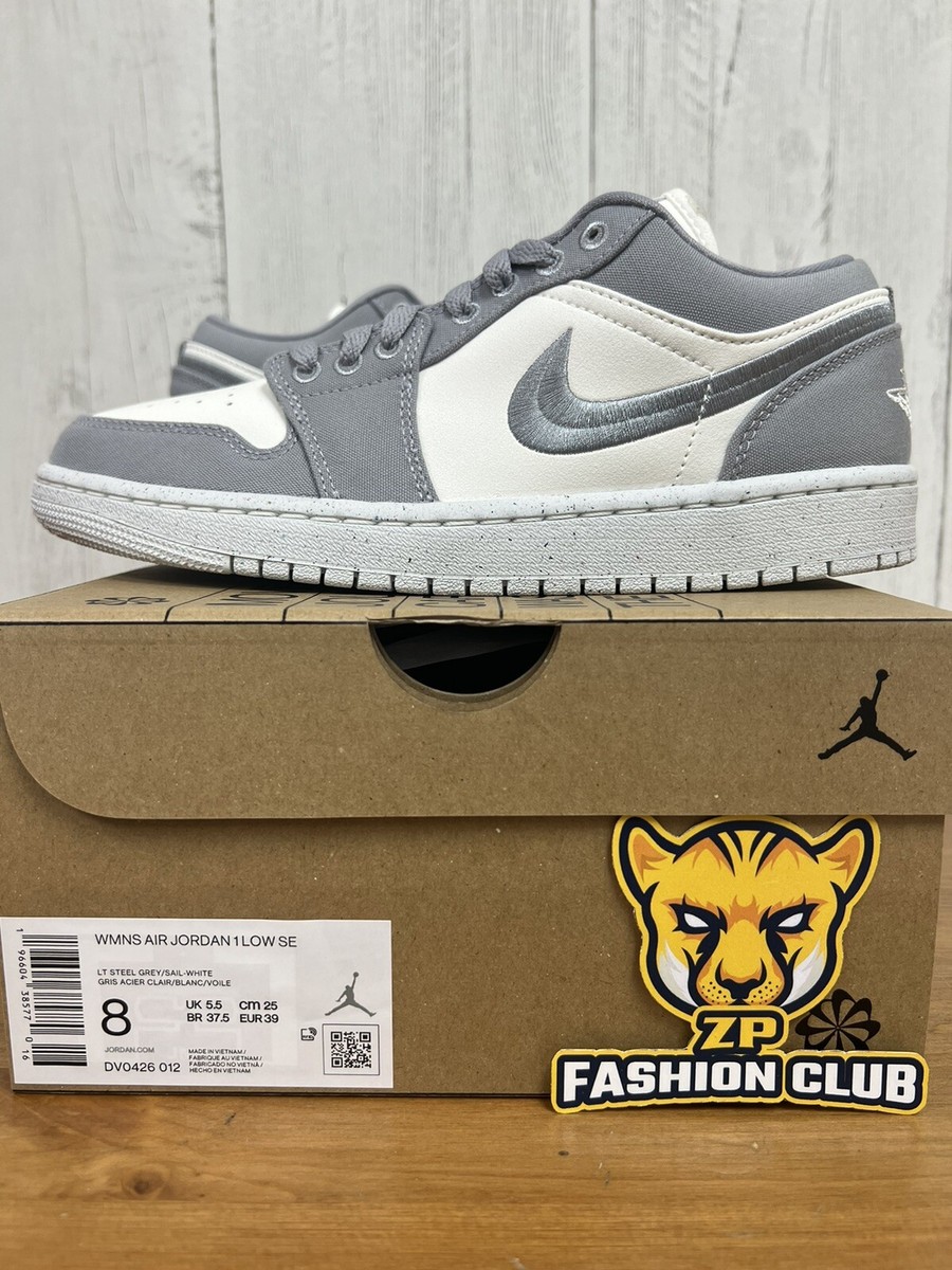Size 8 - Air Jordan 1 SE Low Light Steel Grey W for sale online | eBay