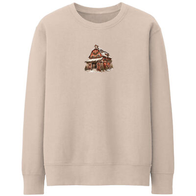 Weihnachten Winter Scheune Sweatshirt für Frauen Freizeit ihre Garderobe Weihnachtsmänner Xmas Re...