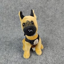 German Shepherd Plush Dog Puppy K9 Officer Stuffed Animal Realistic Toy Uniform