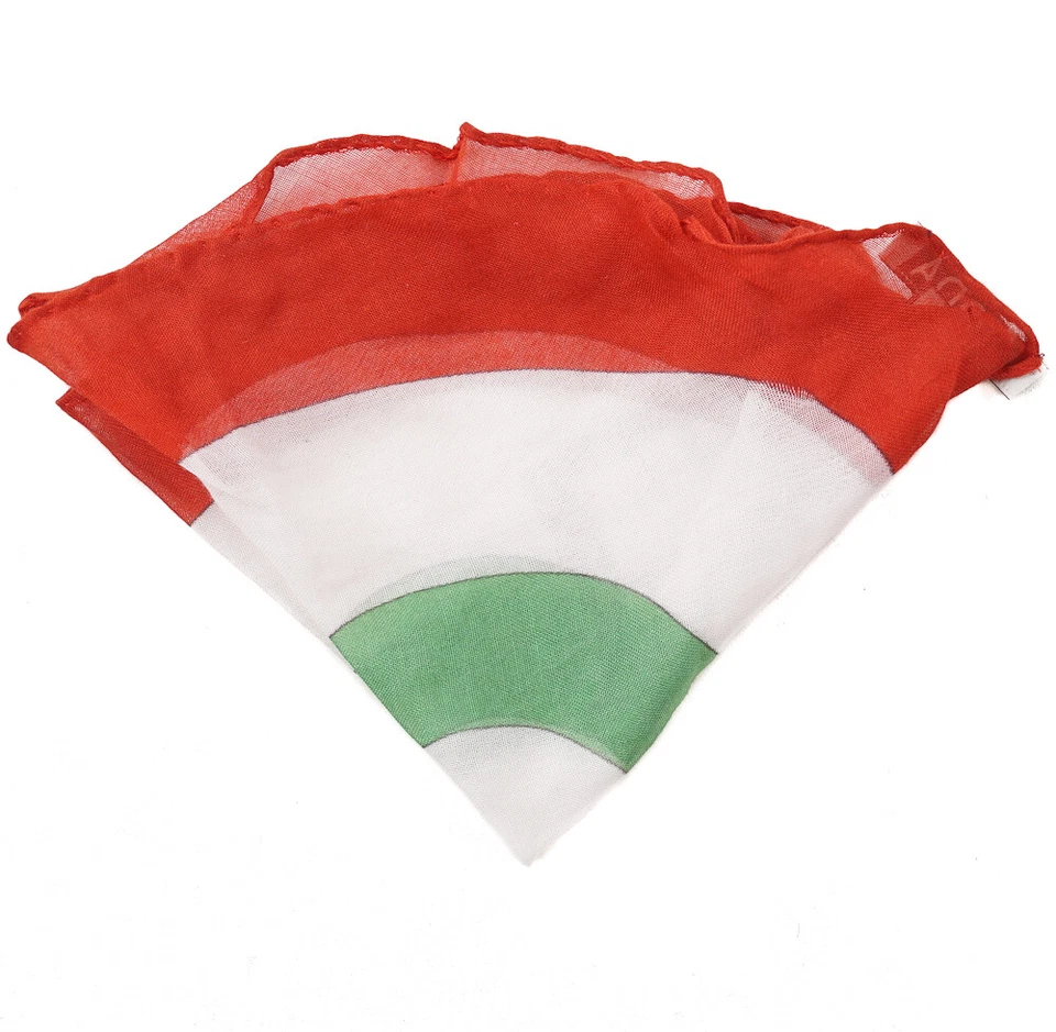 NUEVO CON ETIQUETAS RODA Tricolor Estampado Ligero Algodón Bolsillo Cuadrado Círculo Foto 4 de 4