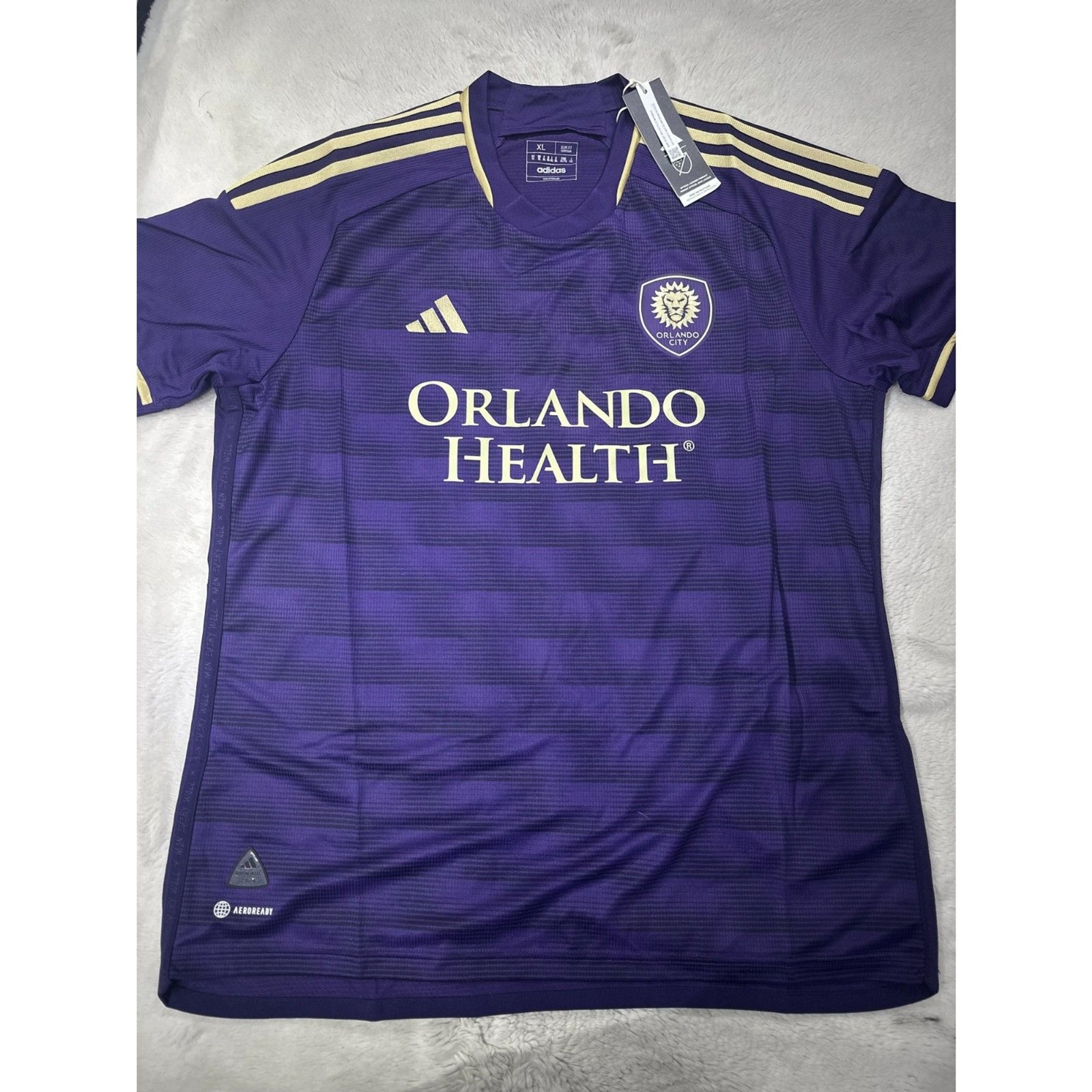 Adidas Mens XL MLS Orlando City 23/24 Home Jersey Purple IC9626 Authentic NEW