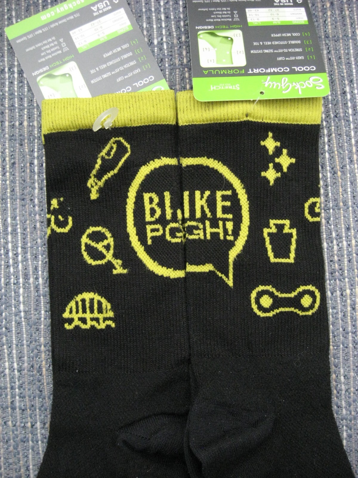 Sock Guy Bike Pittsburgh Lot of 3 S/M Socks