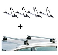 4X FahrradträGer Sagittar+RelingträGer CRV120A FüR Ssangyong Rodius Ab 13