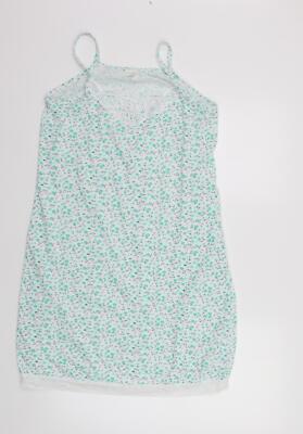 I Smalls Damen grün Blumenmuster Baumwollmischung A-Linie Größe 10