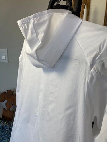 Aleteo Wang White Hooded & Long Sleeved Zip up Jacket UPF 50+ Light Weight Airy! - Picture 8 of 9