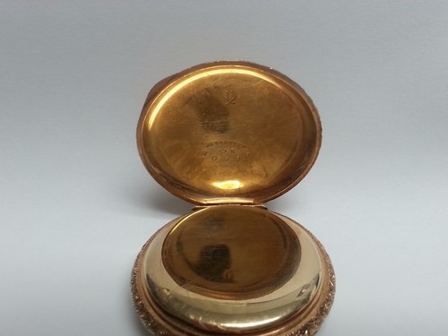 ELGIN GENUINE 14KT GOLD 1893 ANTIQUE TRIPLE HUNTER POCKET WATCH. - Picture 7 of 12