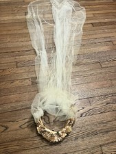 Vintage Veil Floral Bow  Ribbon wedding Extra Long