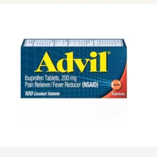 Advil Ibuprofen 200mg Fever Reducer 100 Coated Tab*EXP 12/25*FREE SHIP*