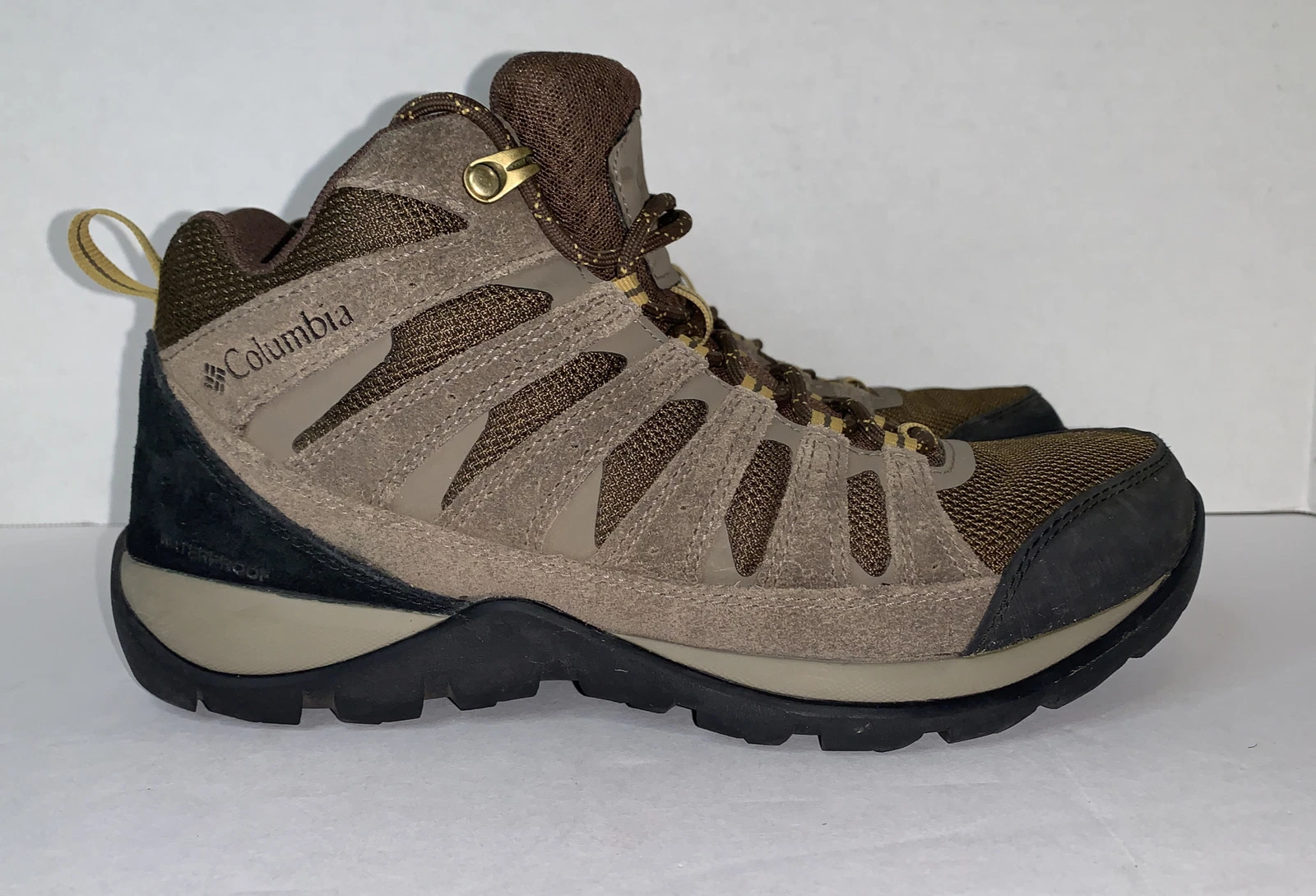 Columbia Brown Hiking Shoes Boots Size 8 Men's Backpacking Camping Pre-owned